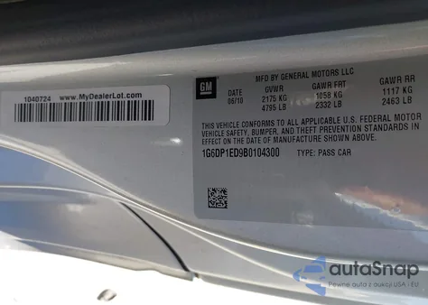 2011 Cadillac Cts Premium from USA, damaged, VIN 1G6DP1ED9B0104300